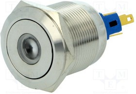 V22-21D-12R-S, Переключатель: антивандальный, Пол: 2, SPST-NO + SPST-NC, IP65