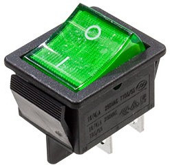 RS606-201A011CG1BLZ, выключатель зеленый SWR201-1A3/G (RS606-2040011CBB) KCD4-201N-C3-G/4P