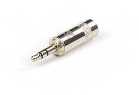 AuraSonics J35 кабельный разъем Jack 3.5мм TRS (стерео) штекер, никелированный, до 50 В