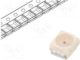 VLMC3100-GS18, LED; SMD; 3528,PLCC2; green; 0.71?1.6mcd; 3.5x2.8x1.75mm; 60°; 2mA