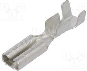 KEYS1252, Наконечник: плоская, 2,8мм, 0,5мм, "мама", обжим, на провод, прямой