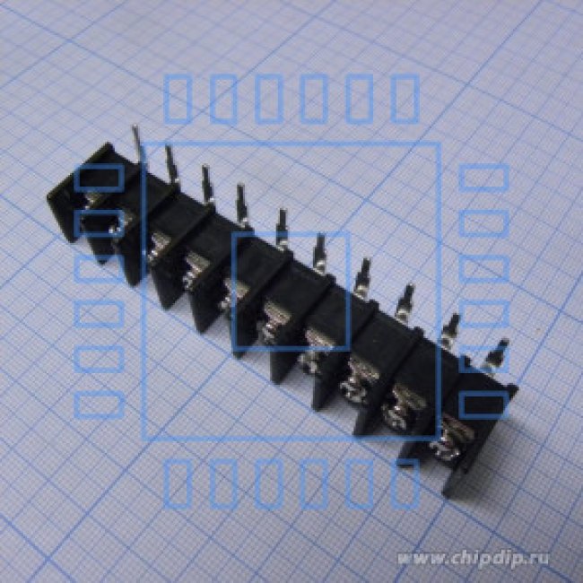DG45R-B-10P-13-00A(H), Барьерный клеммный блок на 10 контактов. Серия DG45R-B
