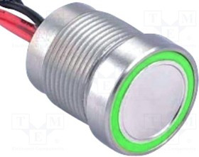 PS165P10Y01G24, Переключатель: пьезоэлектрический, Пол: 2, SPST-NO, 0,2A/24ВAC