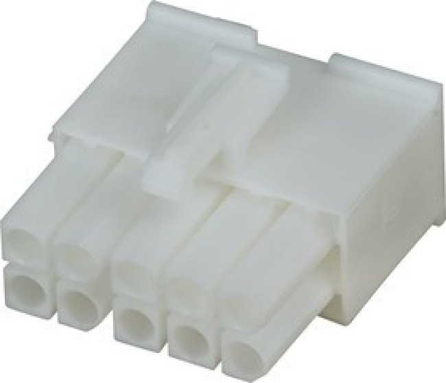 770580-1, Conn Housing M 10 POS 4.14mm Crimp ST Cable Mount White Package