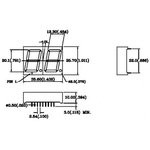DA08-11SRWA, Индикатор красный, 20.3мм 2х7, 24мКд общий анод