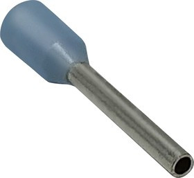 Наконечник штыревой втулочный изолированный KTE 0.25-8 0.25мм2/L=8мм/ Светло-синий (упак=1000шт)