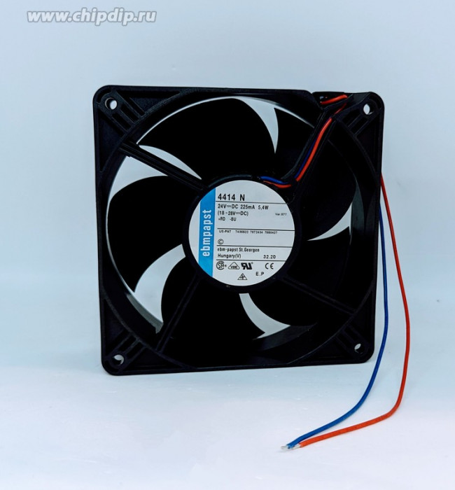 4414N, 4400 Series Axial Fan, 24 V dc, DC Operation, 205m³/h, 5.2W, 119 x 119 x 38mm