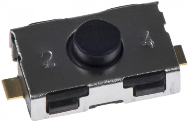 KSR224G LFG, IP50 Button Tactile Switch, SPST 10 mA @ 32 V dc 0.8mm Surface Mount