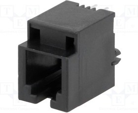 RJ9PU, Гнездо, RJ9, PIN: 4, со сдвигом, позолота, Конф: 4p4c, THT, прямой