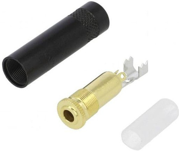 NYS240BG, Phone Connectors Cable Jack 3.5mm stereo blk/gold REAN