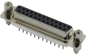 RND 205-00781, D-Sub Socket, Poles 25, 180° / Solder PCB THT