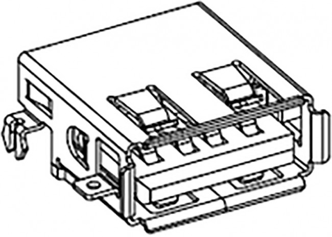 48258-0001, USB Connectors USB A SINK REVERSE T INK REVERSE TYPE L/F