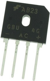 GBU4G, Rectifier Bridge Diode Single 400V 4A 4-Pin Case GBU Tube