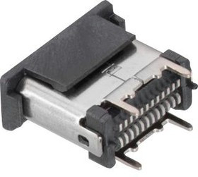 632722110112, Разъем USB, USB Типа C, USB 3.1, Гнездо, 24 вывод(-ов), Поверхностный Монтаж, Вертикальный
