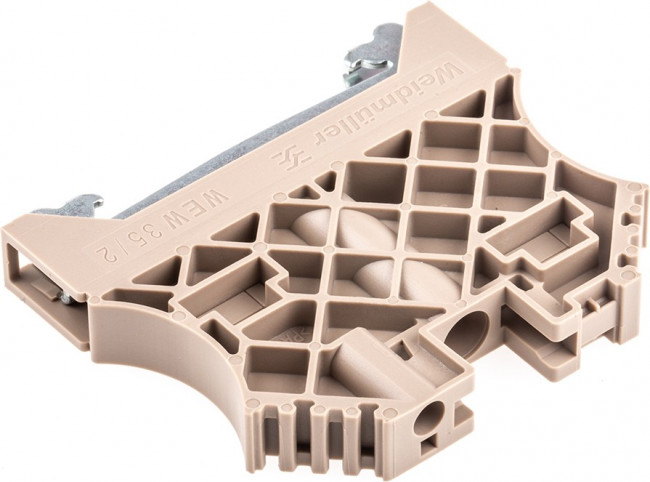 WEW35/2, Держатель с PA6.6 для разъемов на шину для TS35 бежевый