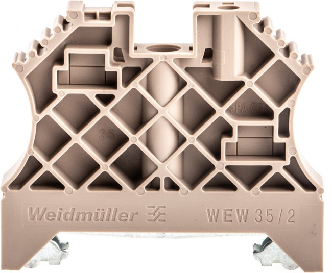 WEW35/2, Держатель с PA6.6 для разъемов на шину для TS35 бежевый