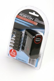 ROBITON K3000S 3000мА с насадками Micro- и Mini-USB BL1, Адаптер/блок питания автомобильный ROBITON K3000S 3000мА с насадками Micro- и Mini-USB BL1, Адаптер/блок питания автомобильный