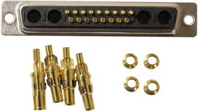 682M21WA4PL001, D-Sub Mixed Contact Connectors Coax Combo D Solder Cup 21WA4/M/50O/SC