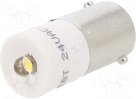 1860235L3, Индикат.лампа: LED; BA9S,T10; белый теплый; пластик; 24ВAC; 24ВDC