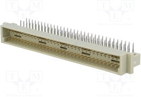 ZDIN-CM-64KAC, Гнездо, DIN 41612, тип С, "папа", PIN: 64, a+c, THT, угловой 90°