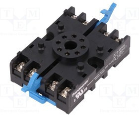 ATC180031, Аксес.для реле: панелька, PIN: 8, DIN, Эл.подкл: круглое гнездо