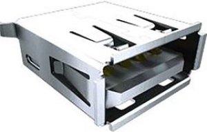 USB-A-S-F-B-VU-RC, Through Hole, Socket Type A 2.0 USB Connector