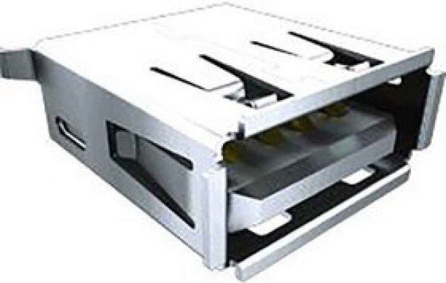 USB-A-S-F-B-VU-RC, Through Hole, Socket Type A 2.0 USB Connector