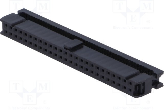 IDC-50F (DS1016-50), Розетка 2.54мм на шлейф 50 pin с фиксатором кабеля