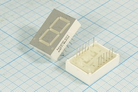 Светодиодный дисплей желтый, 7 сегментов, 1 разряд, высота 20,3 мм, 3400 мкд, HDSP-4205; №7003 Y СД