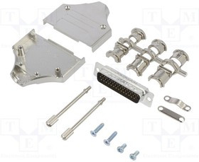 MHDM-44MHSL, Разъем D-Sub HD; PIN: 44; "папа"; прямой; пайка; н