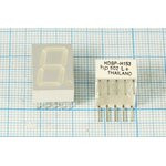 Светодиодный дисплей красный, 7 сегментов, 1 разряд, высота 14,2 мм, 1600 мкд, HDSP-H153; №7009 R СД