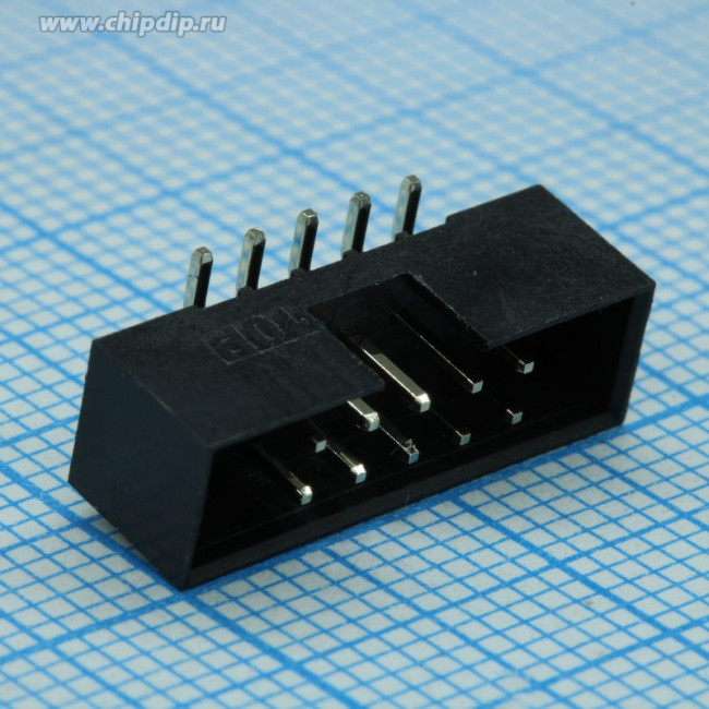 DS1014-10MF1BXB-B, Гнездо IDC "папа" PIN 10 вертикальный SMT gold flash 2мм