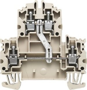 1041910000, W Series Dark Beige Double Level Terminal Block, Double-Level, Screw Termination