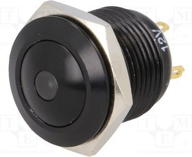 V16B-10D-12Y-B, Переключатель: антивандальный, Пол: 2, SPST-NO, 2A/36ВDC, IP65