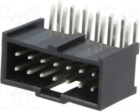 MX-90130-3114, Гнездо, IDC, C-Grid, "папа", PIN 14, угловой, 2,54мм, THT, 2x7