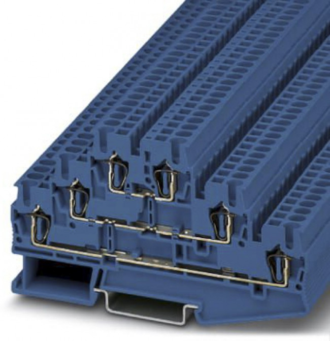 3038710, DIN Rail Terminal Blocks ST 2.5-3L BU 3038710, DIN Rail Terminal Blocks ST 2.5-3L BU