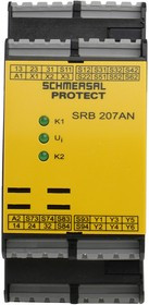 SRB207AN 24V, Light Beam/Curtain, Safety Mat/Edge, Safety Switch/Interlock Safety Relay, 24V dc, 2 Safety Contacts