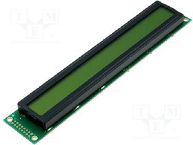 DEM40271SYH-LY, Дисплей ЖКД, алфавитно-цифровой, STN Positive, 40x2, PIN 16