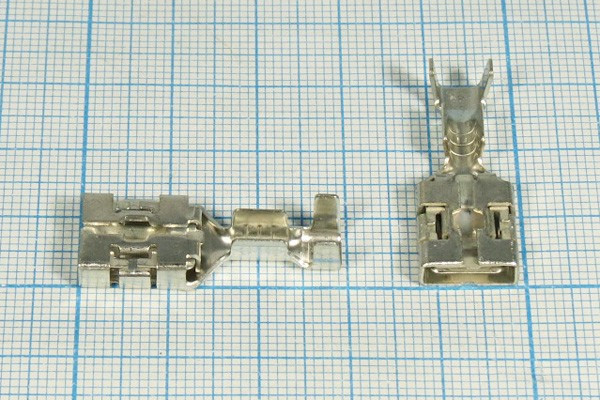 Клемма гнездо 9,5x0,8, S2,5-6, латунь луженая, DJ626-9,5-1,2C; №15022 клемма гн 9,5x0,8\S2,5-6\лат луж\\\DJ626-9,5-1,2C