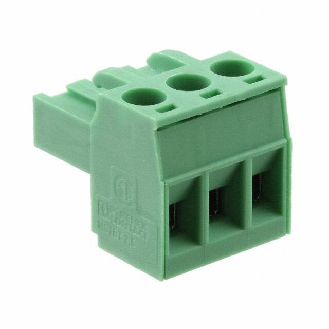 1926248, Pluggable Terminal Blocks 3 Pos 5mm pitch Plug 24-12 AWG Screw