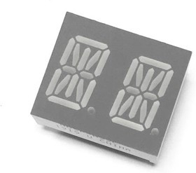 HDSP-A22C, Буквенно-цифровой светодиодный дисплей, Красный, 20 мА, 2, 13.7 мм, 1.9 В