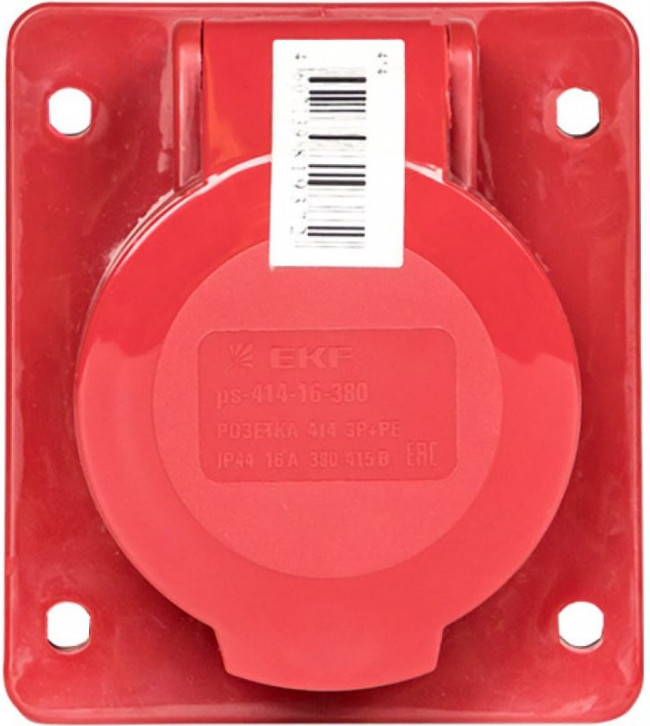 Роз-ка каб 16А 3Р+Е IP44 скр 380В 414 ЭКФ ps-414-16-380