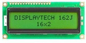 162J BC BW, LCD Character Display Modules &amp; Accessories 16x2 Char Display STN Y/G 6 oclock
