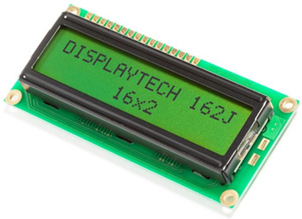 162J BC BW, LCD Character Display Modules &amp; Accessories 16x2 Char Display STN Y/G 6 oclock