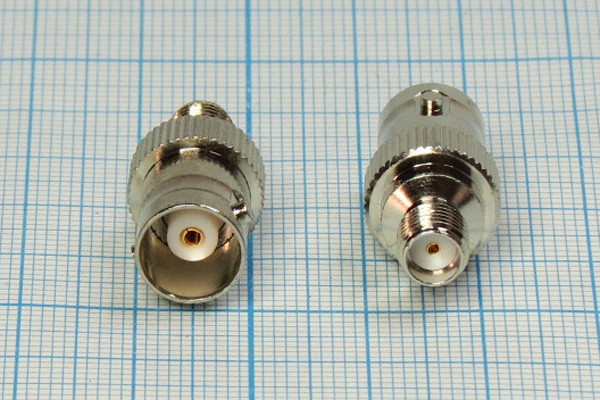 Переходник гнездо SMA - гнездо BNC; №9094 гн SMA-гн BNC