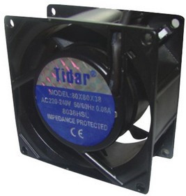 RQA 8038HBL 220VAC, Осевой вентилятор AC с подшипником качения RQA, 80х38, HBL, 220 В