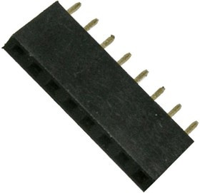 PBS-8 (DS-1023 -1x 8), Гнездо на плату 2.54мм 1х8pin прямое