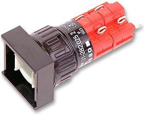 31-282.0252, Кнопочный переключатель, Серия 31, 16 мм, DPST-NO, DPST-NC, Обслуживаемый, Квадратный