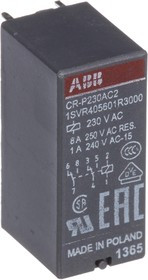 CR-P230AC2 230B AC 2ПК (8A), Реле 2 переключ. 230VAC, 8A/ 250VAC