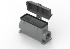 T1490240232-000, Heavy Duty Power Connectors Hood High Body M32 PG2x16 Side Entry